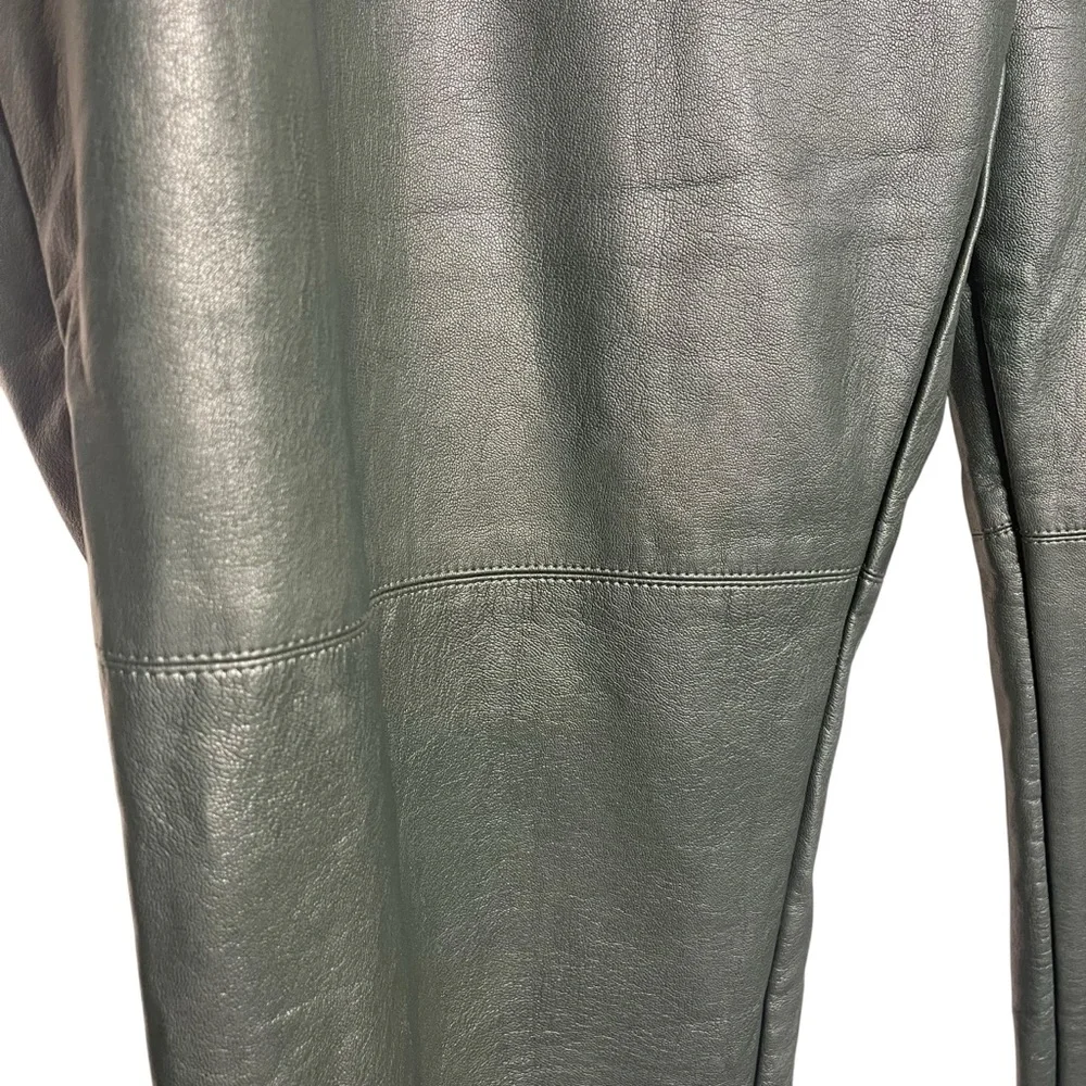 Eloquii Forest Green‎ Faux Leather Cropped Pants